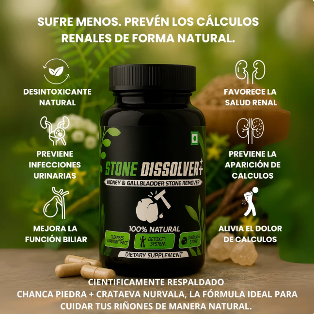 StoneDissolver® – Alivio Renal y Limpieza Urinaria