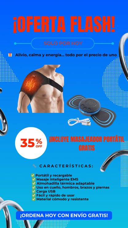 💆 ALMOHADILLA TÉRMICA + MASAJEADOR (ADIÓS AL DOLOR SIN PASTILLAS) 😱💪 - ENVÍO GRATIS
